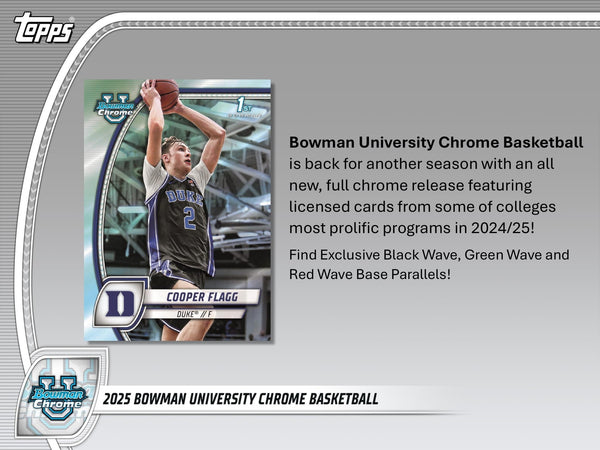 Bowman Chrome University Basketball 2024-25 Value Box - Collectible Cards