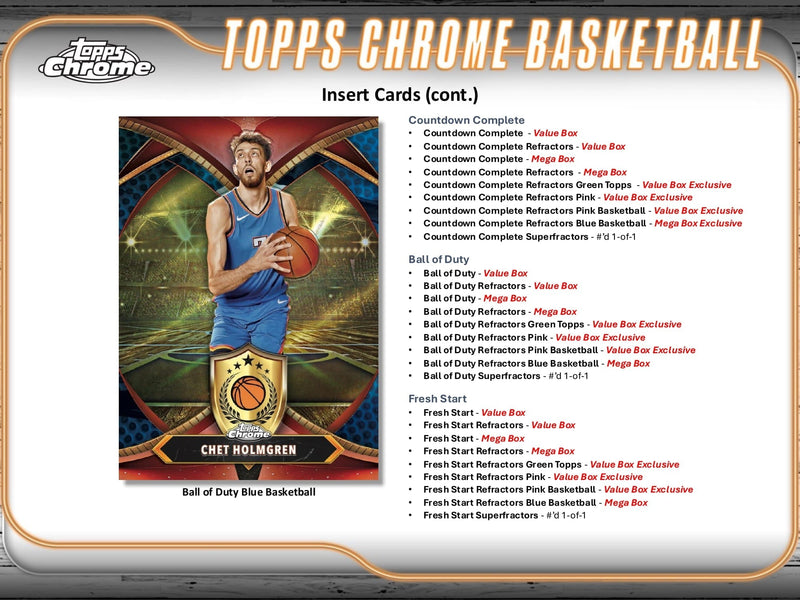 Topps Chrome 2024-25 Basketball Mega Box
