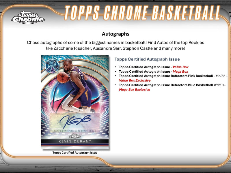Topps Chrome 2024-25 Basketball Mega Box