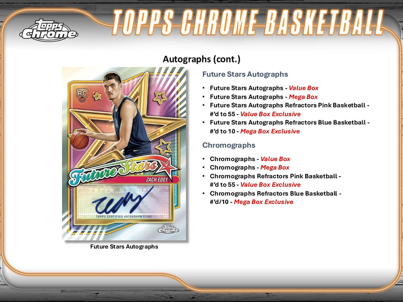 Topps Chrome 2024-25 Basketball Mega Box